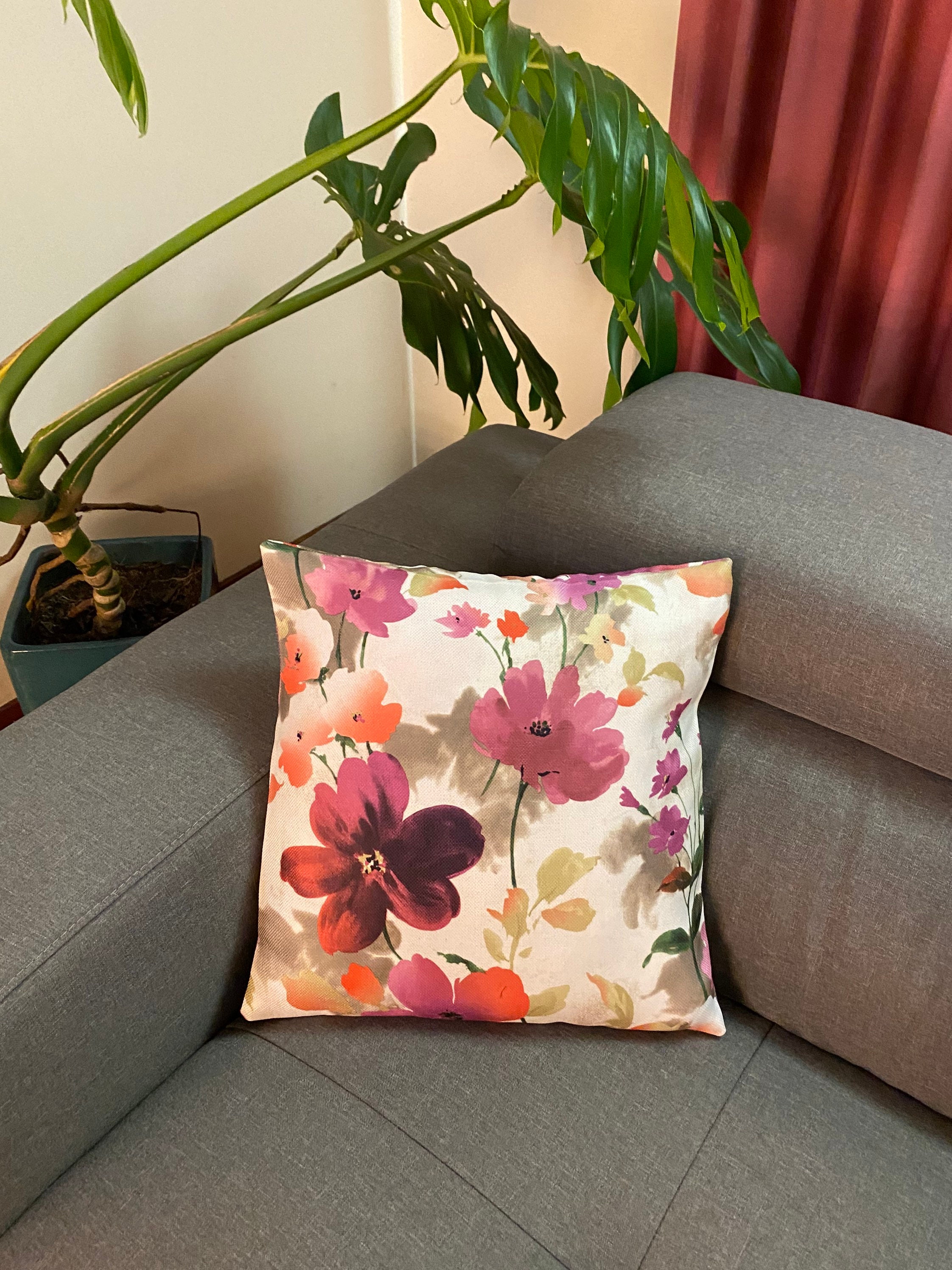 Beautiful flower cushion cover Etsy