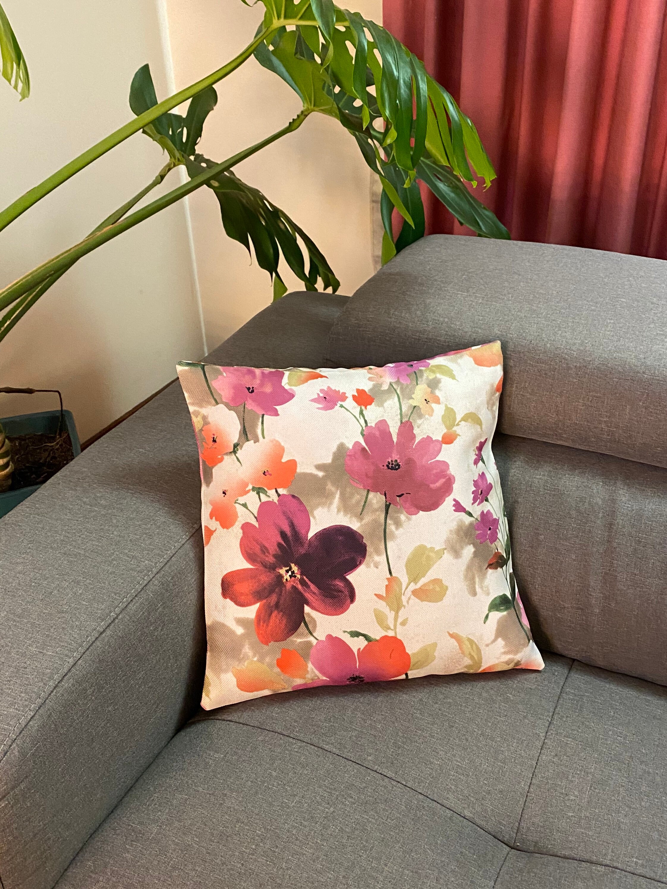 Beautiful flower cushion cover Etsy