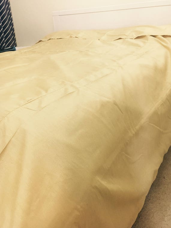 Golden Dupioni Silk King Queen Size Duvet Cover Etsy