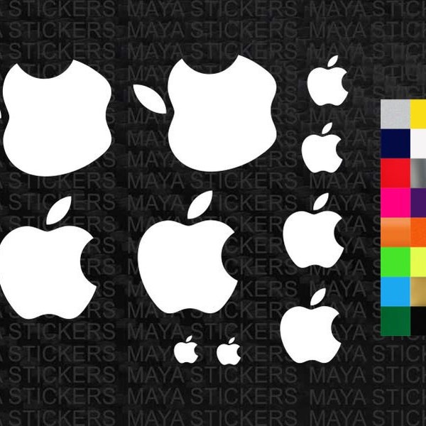 10 piece apple logo combo pack for mobiles, laptops, desktops, ipads