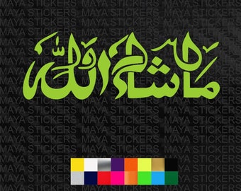 Masha Allah decal for cars, motorcycles, laptops and others