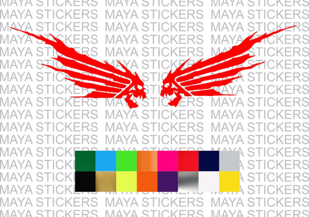 2 X Honda Unique Skull Bike and Helmet Sticker Etsy