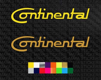 2 x Continental logo sticker compatible with Royal Enfield continental GT and Helmets