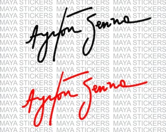 2x Ayrton Senna Autogramm Aufkleber
