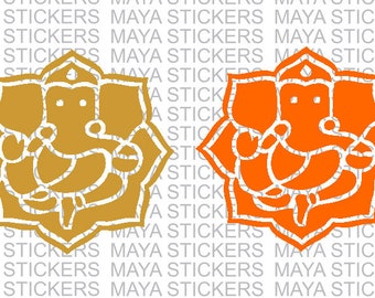 2 x Ganesha stickers for cars, bikes, laptops and others