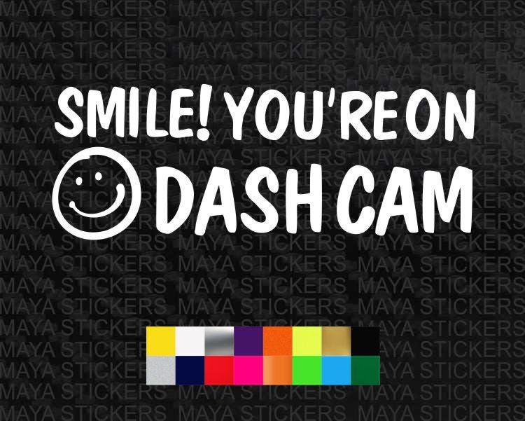 Sticker DashCam pour voitures, souriez