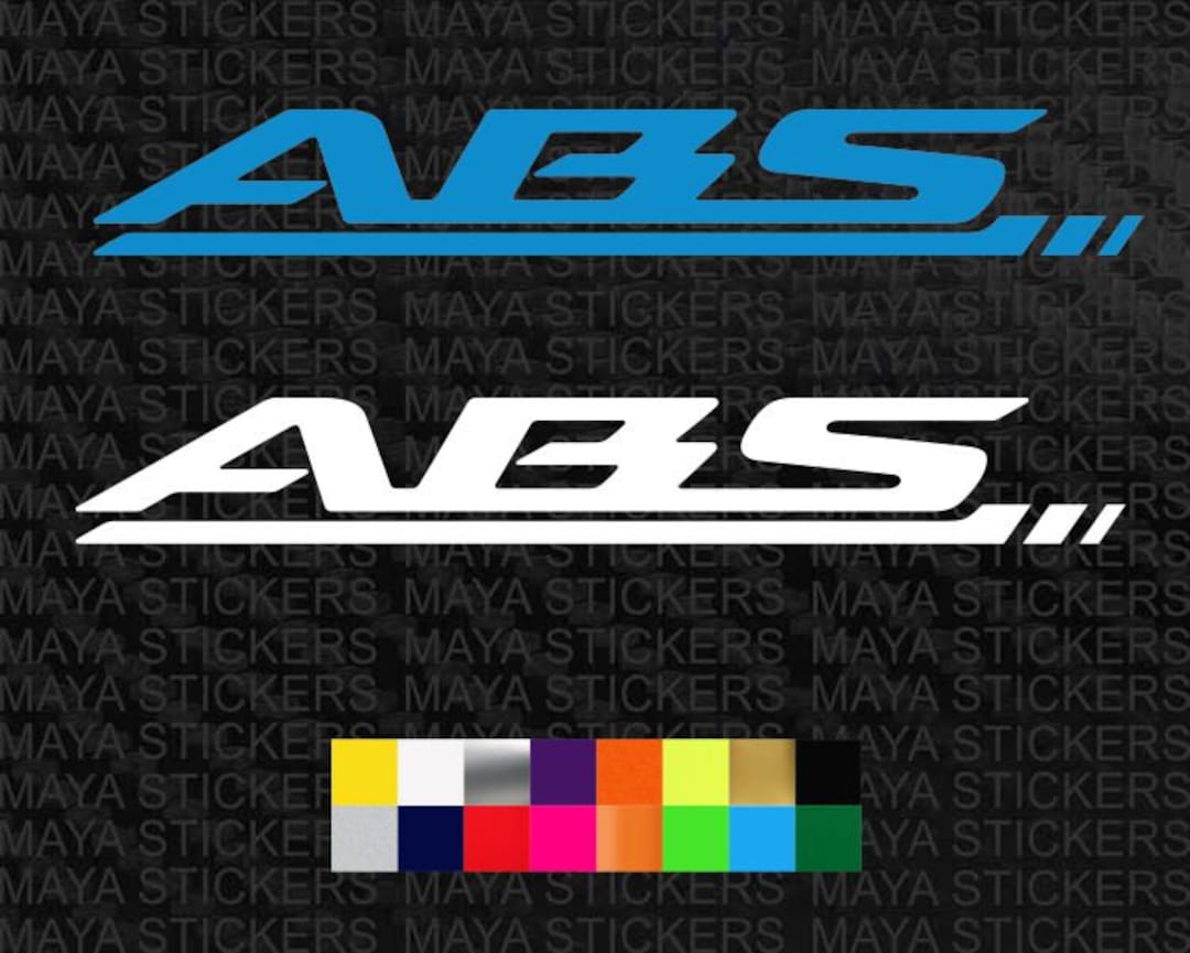 2 X ABS Logo Stickers for Cars and Motorcycles - Etsy