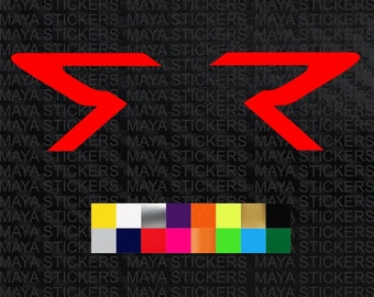 Street Triple 'R' logo stickers in custom colors