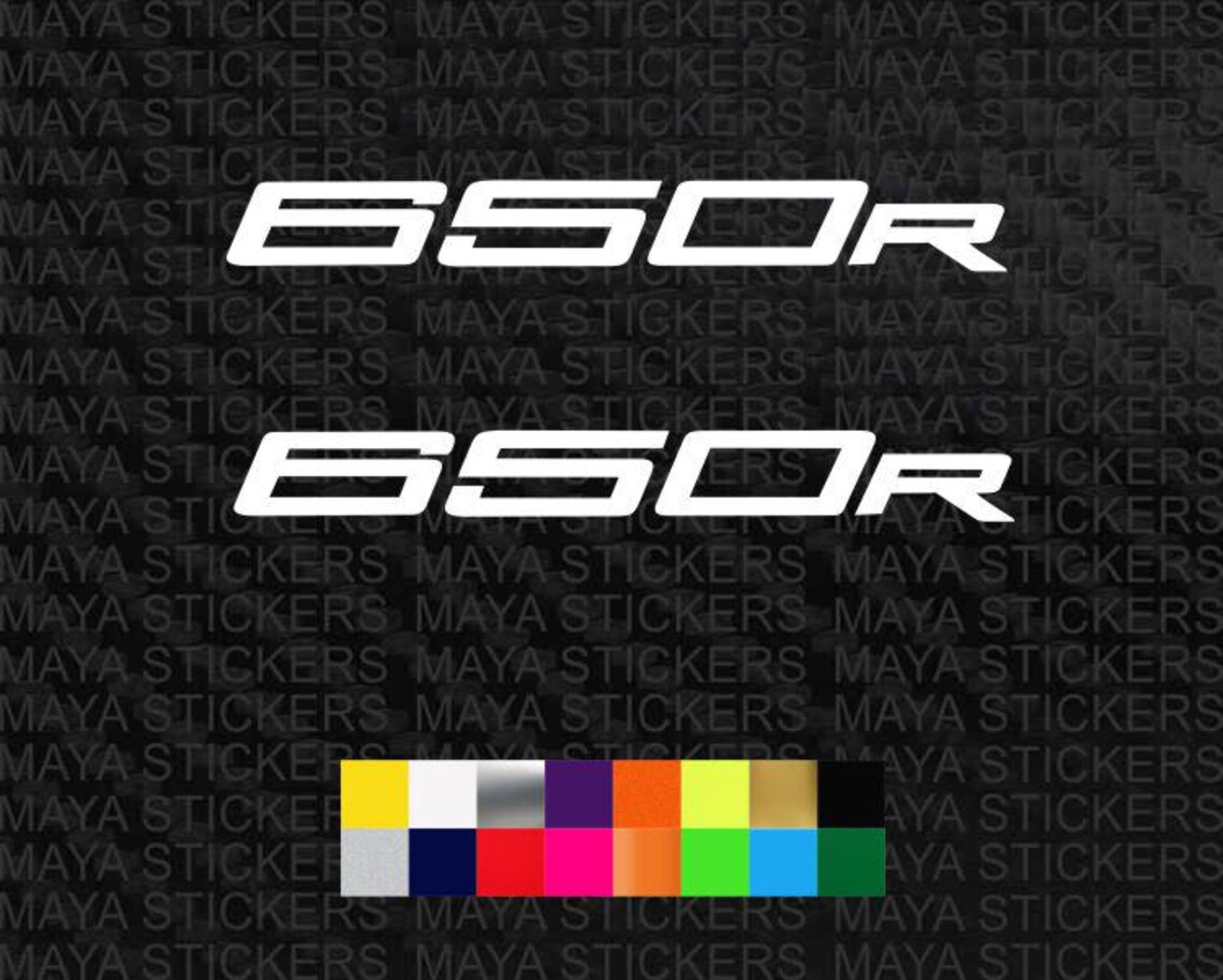 2 X 650R Logo Decal Sticker in Custom Colors and Sizes Compatible With ...