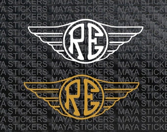 REwings design sticker compatible with royal enfield motorcycles and helmets( Pair of 2 )