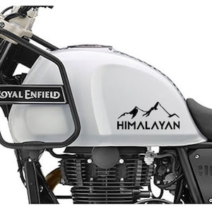 2 adesivi con design di montagna adatti per royal enfield himalayan e scram 411