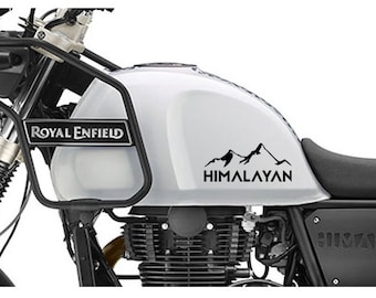 2 adesivi con design di montagna adatti per royal enfield himalayan e scram 411