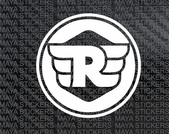 New &#39;R&#39;  logo stickers compatible with royal enfield motorcycles and helmets