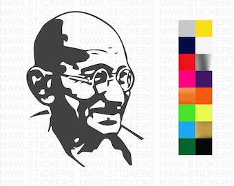Gandhi decal sticker for cars, laptops and others in multiple colors and size options