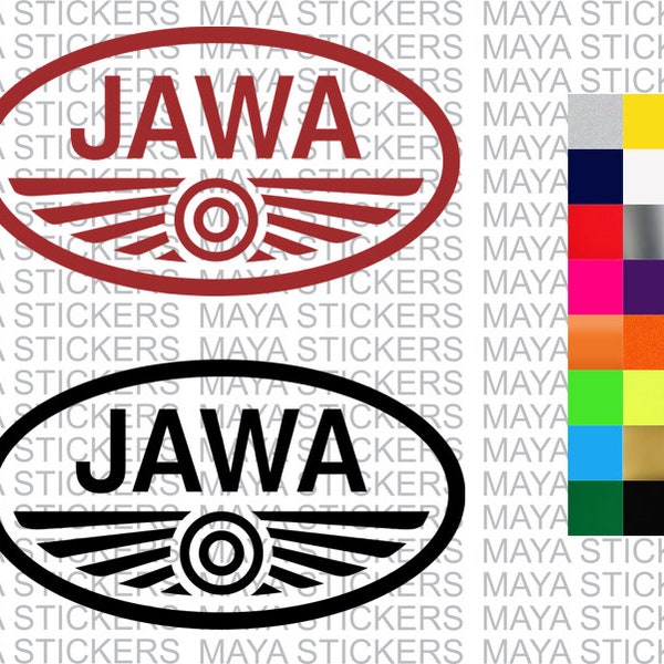 2 X Jawa motorcycles logo stickes