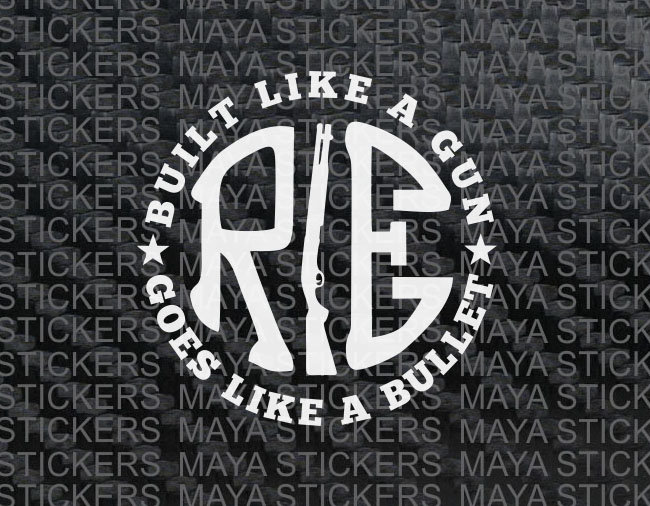 Black And White Gun Sticker For Bike Built Like A Gun Unique