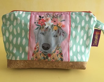 Labrador wash bag, Labrador gift idea, gift for dog lovers, dog themed gift, Labradoodle, dog treat bag, Labrador pencil case, dog party