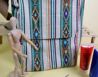 Handmade A3 Sketchbook Bag, Artist Portfolio Tote, College Book Bag, Small Batch Cotton