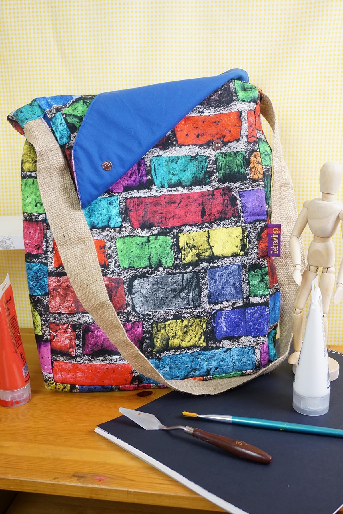 Artist's Sketchbook Bag rainbow colours gift artbag A3 Etsy