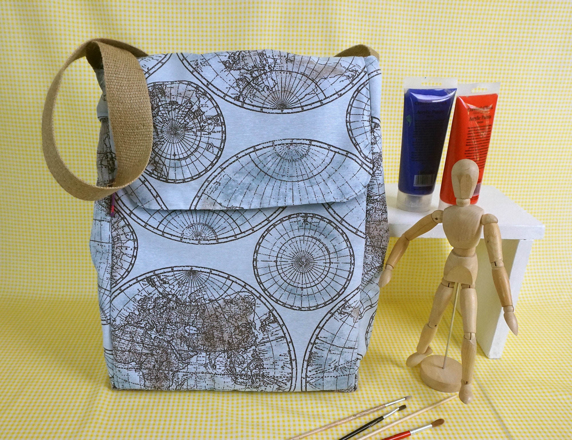 Sketchbook Bag Maps Gift Art Bag A3 Sketchbook Bag Gifts Etsy