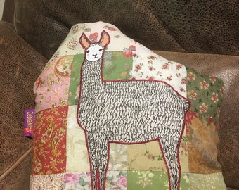 Llama cushion, llama gift, reading cushion, bookworm gift, booklover's gift, llama lover, gift for booklovers, llama themed gift, llama