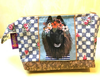 Dog  wash bag, Black dog  gift idea, gift for dog lovers, dog themed gift, dog treat bag, dog pencil case, dog party bag, Alsatian gift idea