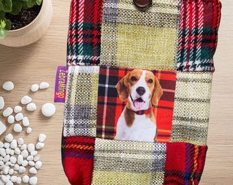 Quilted Book Sleeve, OOAK Beagle Dog Padded Protector, Fits Books or Kindle