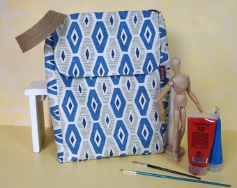 Handmade A3 Sketchbook Bag, Artist Portfolio Tote, College Art Bag, Small Batch Cotton