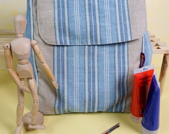 Handmade A3 Sketchbook Bag, Artist Portfolio Tote, College Book Bag, Fits Two Sketchbooks