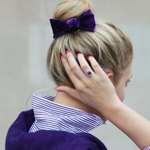 Royal Purple Bun Bow image 1