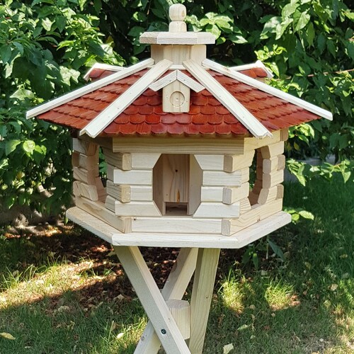 Large Birdhouse With Stand and Solar Lighting Birdhouse Type Etsy