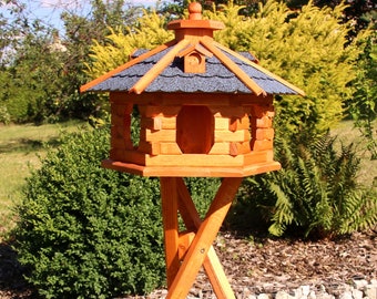 Nichoir à Oiseaux Suspendu En Bois Naturel - Entrée 4 Cm, 21x20x15 Cm, Pour Mésanges, Moineaux, Balcon Ou Jardin