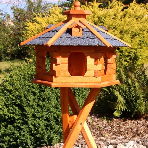 Large Birdhouse With Stand and Solar Lighting Type 24 Etsy