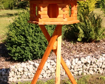 Casetta Per Uccelli Maxi Holzdekoladen, Con Tetto Grande E Aperture Multiple, Trattamento Tipo 5.1, Opzione Con O Senza Supporto