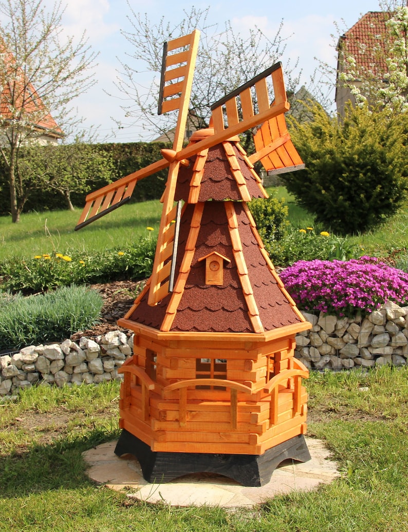 Grote windmolen windmolens windmolen die van hout met Etsy