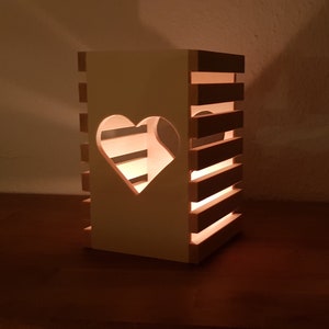 Holzlaterne Motiv Herz