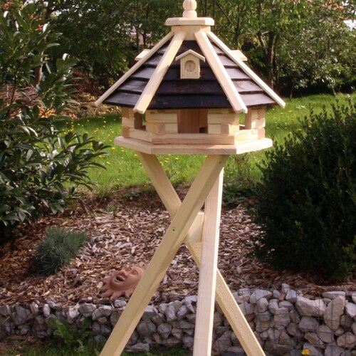 Birdhouse With Stand and Wooden Shingles Birdhouse Type 37 Etsy