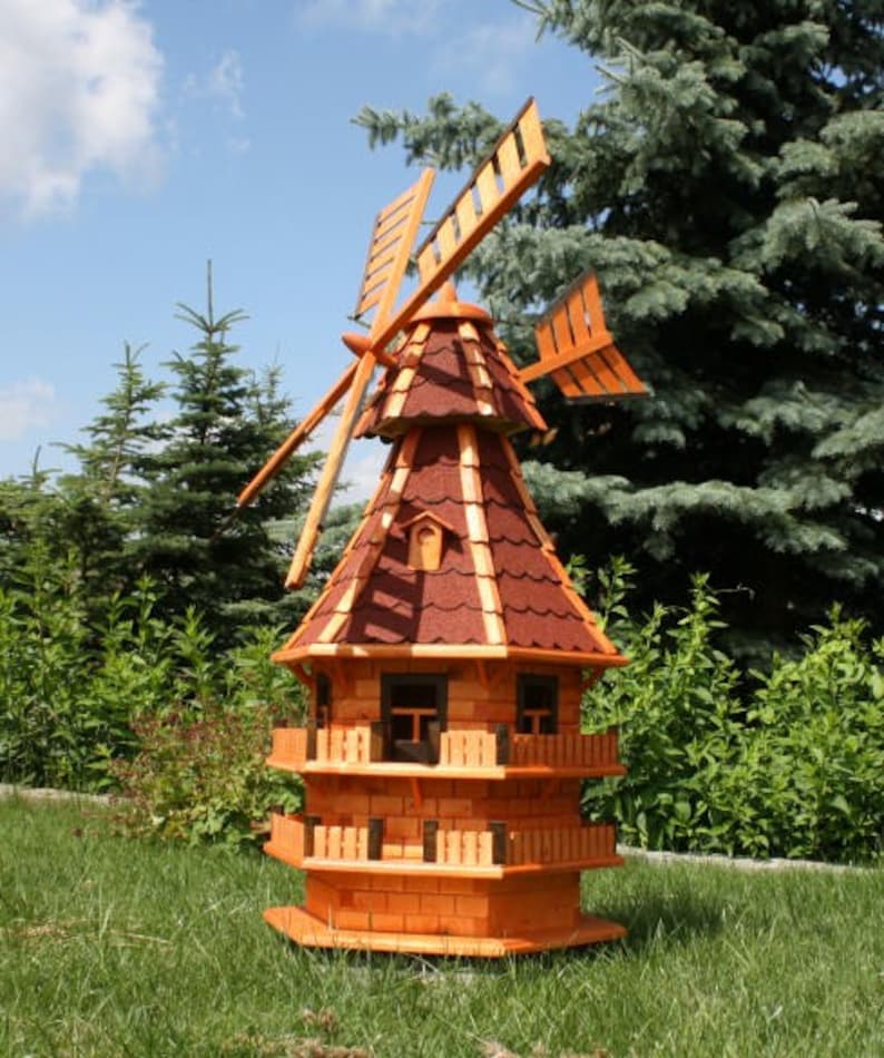 XXL Windmühle Windmühlen Windmill aus Holz mit | Etsy