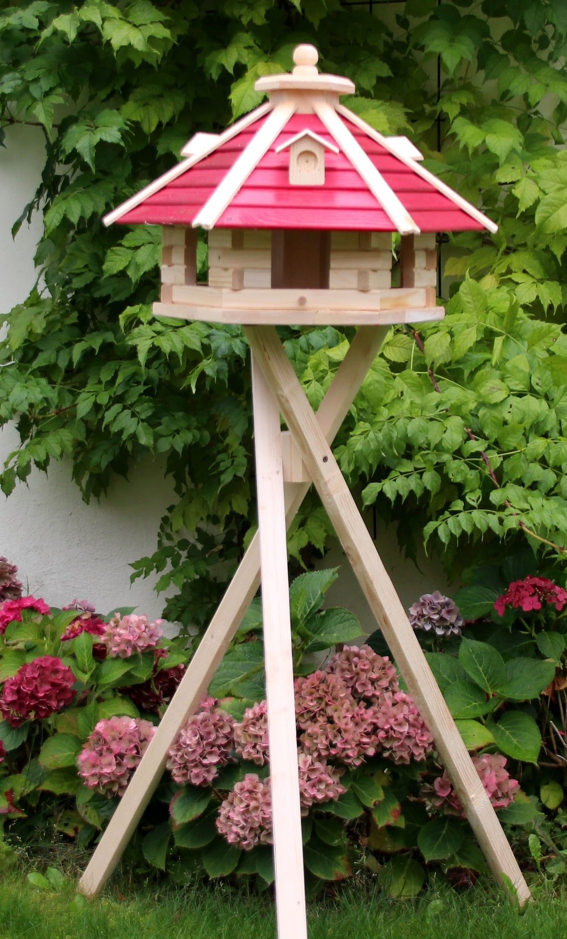 Large birdhouse with stand and solar lighting Birdhouse type Etsy