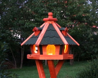 Großes Vogelhaus mit Solarbeleuchtung Birdhouse Typ 24