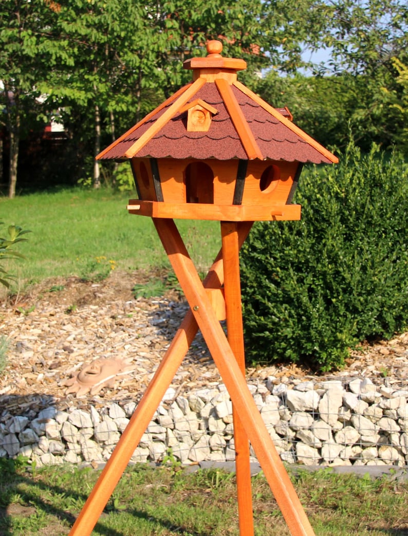Large Birdhouse With Stand and Solar Lighting Type 24 Etsy