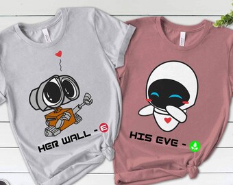 Wall E Couple Shirts Etsy Wall E Couple Shirts Etsy