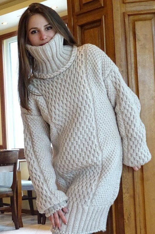 White Mohair Sweaterhand Knit Sweatercrewneck - Etsy