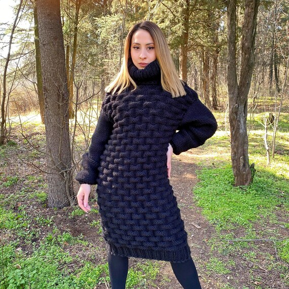 5XL Pulloversweater Black Dress 