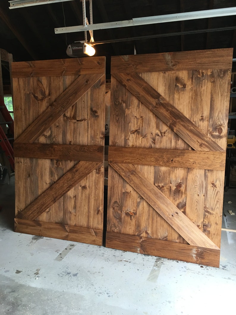 Custom Rustic Barn Door Double ZBrace No Border Etsy