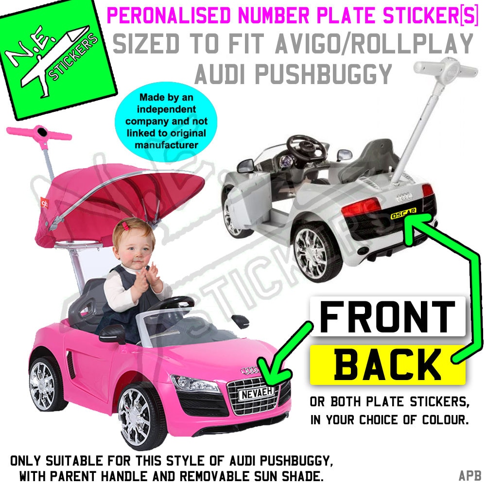 Avigo audi push buggy clearance car with canopy in pink