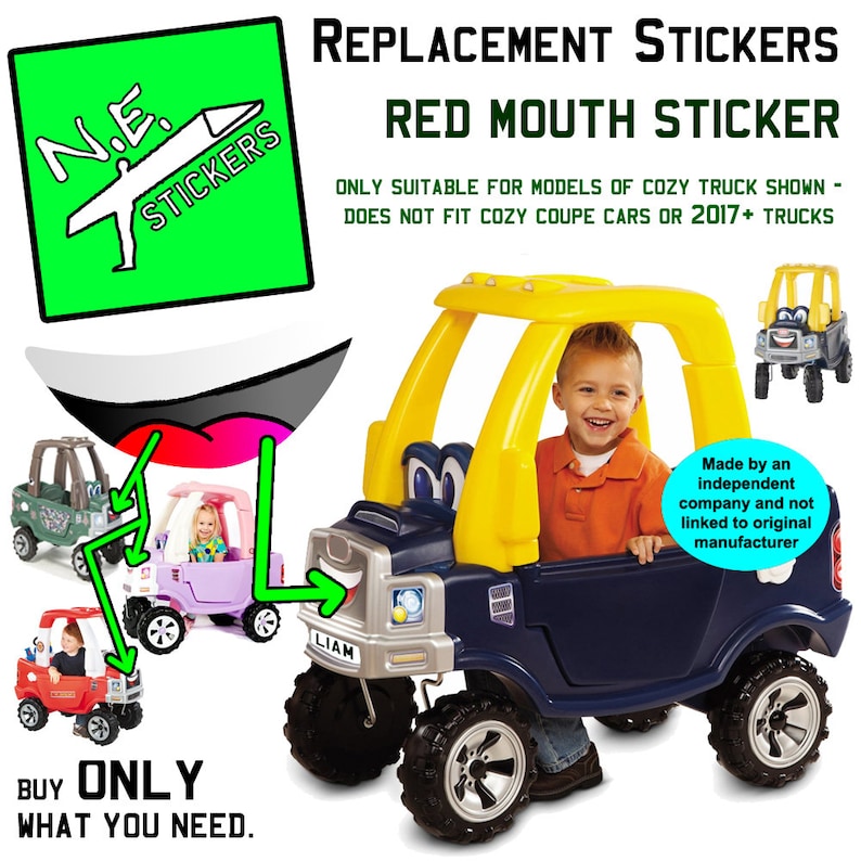 N.e.stickers New Decals Stickers SIZED TO FIT Little Tikes Etsy