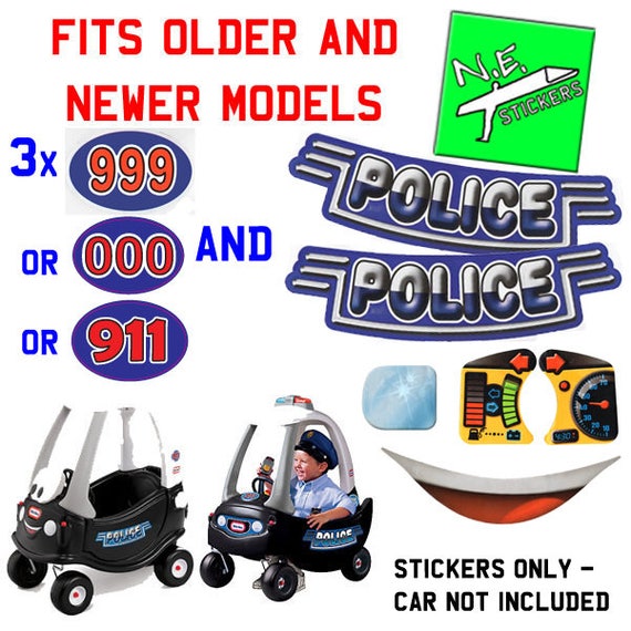 Replacement stickers decals transfers for Little Tikes Police Etsy