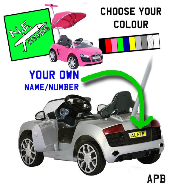 personalised ride on car