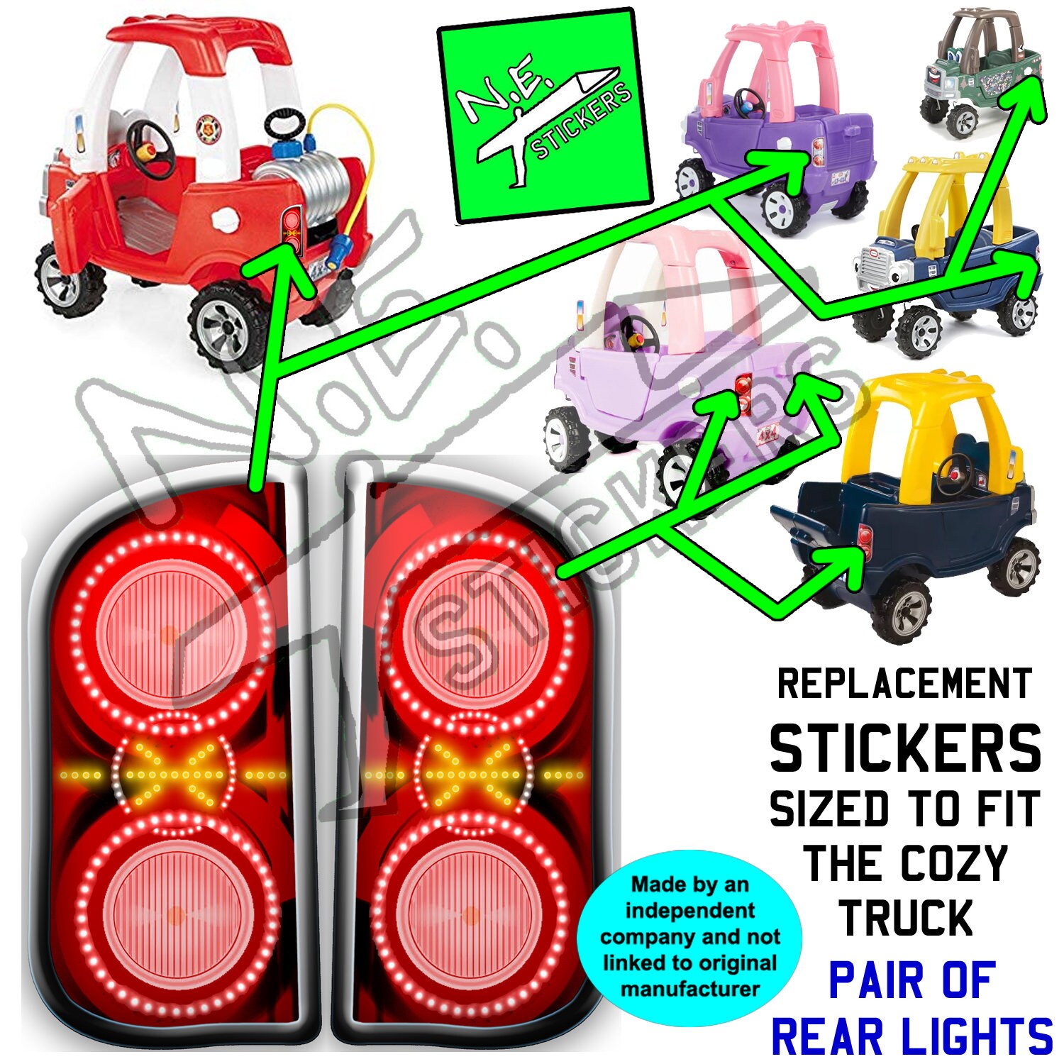 Nolick Sticker N.e.stickers New Decals Stickers SIZED TO FIT Little Tikes | Etsy